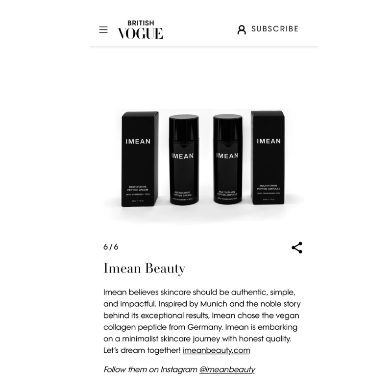 BRITISH VOGUE - Imeanbeauty