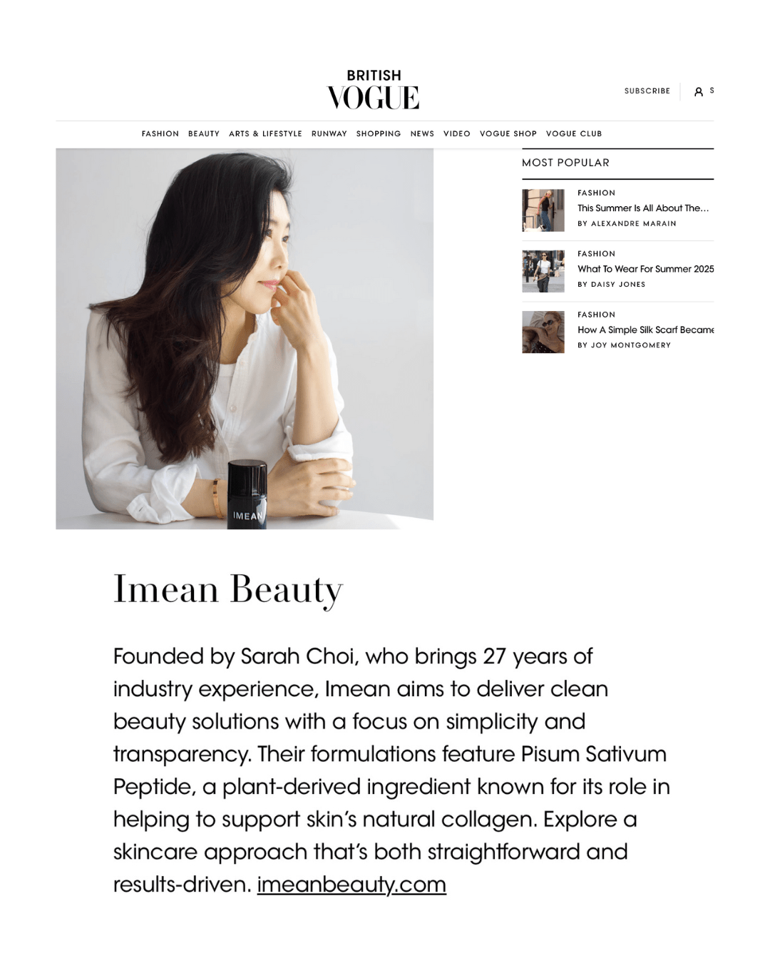 BRITISH VOGUE - Imeanbeauty