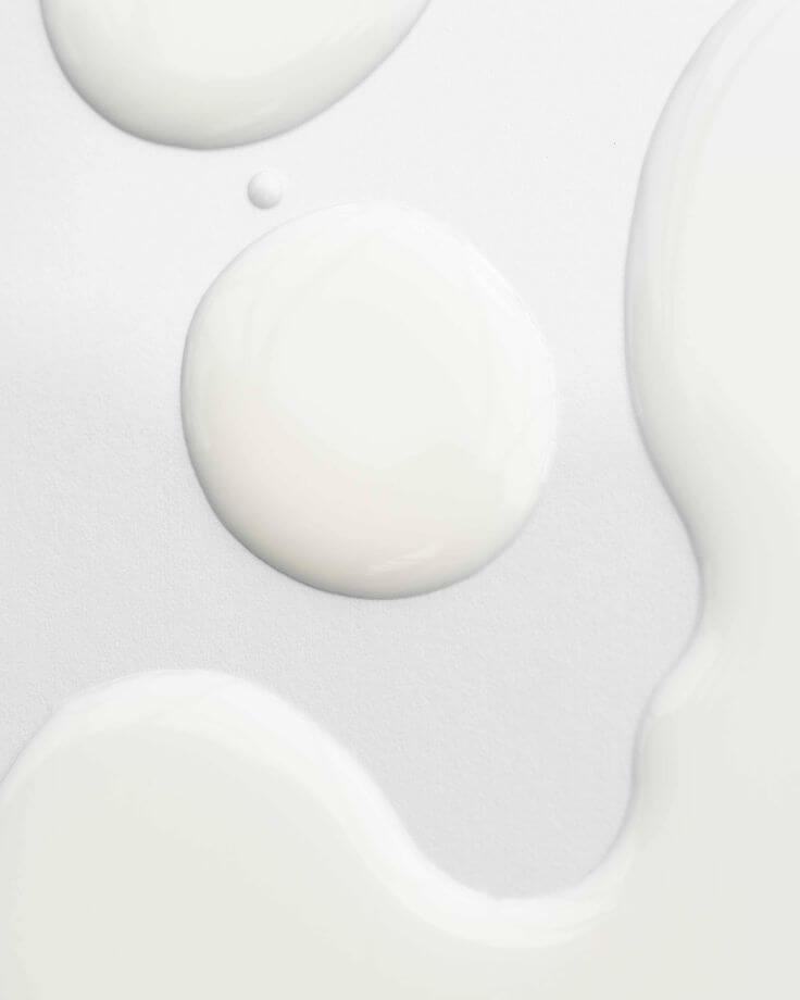 Creamy skincare texture representing bioengineered natural peptide formulation in clean beauty. 